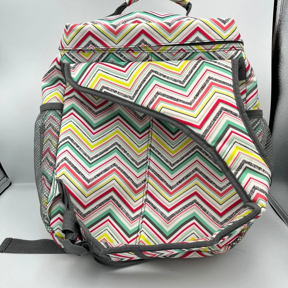 Thirty-One Backpack Chevron‎ Print School Travel Laptop Daypack